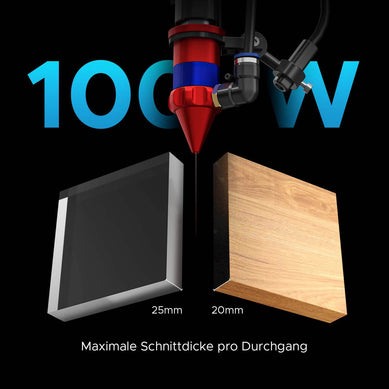 100W CO2 Laser Graviermaschine & Cutter mit 1000x600mm Gravurfläche | Max-1060R CO2 Laser Graviermaschine & Cutter OMTech Laser   