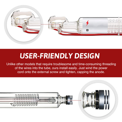 130W CO2 Laserröhre & Laser Tube für Laser Graviermaschinen und Lasercutter | YL-130 Laserröhre OMTech Laser   