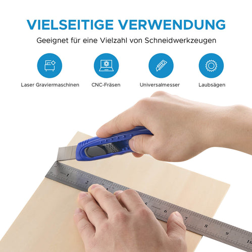 Birkensperrholz 10 Stücke 300x210x3mm zum Basteln, Laserschneiden und Lasergravieren Materialien OMTech Laser