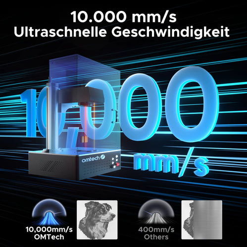 20W Faserlaser Graviermaschine mit Autofokus für Metallgravur | F20C Faserlaser Graviermaschine OMTech Laser