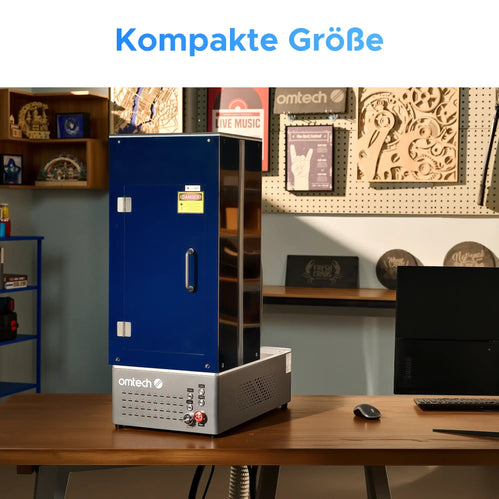 20W MOPA Laser Graviermaschine mit Autofokus für Metallgravur | M20C MOPA Laser Graviermaschine OMTech Laser