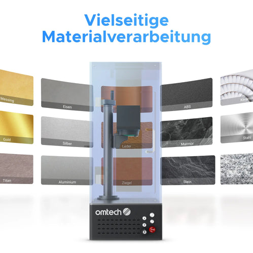 20W MOPA Laser Graviermaschine mit Autofokus für Metallgravur | M20C MOPA Laser Graviermaschine OMTech Laser