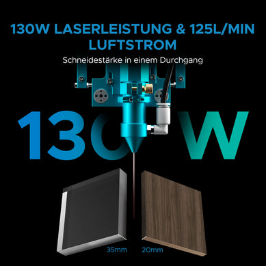 130W CO2 Laser Cutter & Graviermaschine mit 1300x900mm Gravurfläche | Pronto-60 CO2 Laser Graviermaschine & Cutter OMTech Laser   