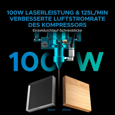 100W CO2 Laser Cutter & Graviermaschine mit 1000x600mm Gravurfläche | Pronto-45