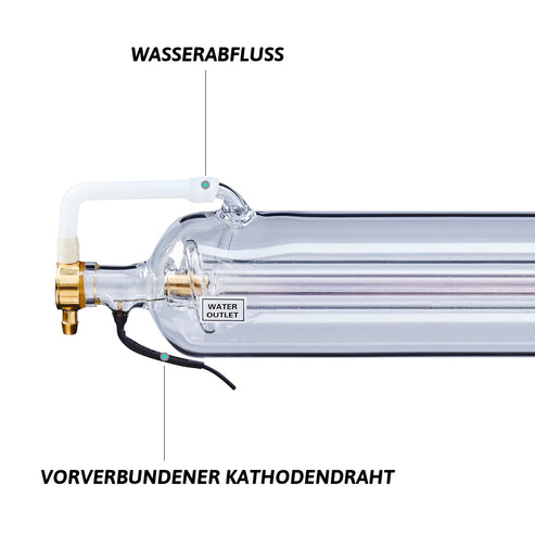 100W CO2 Laserröhre & Laser Tube für Laser Graviermaschinen und Lasercutter | 0100 CO2 Laserröhre OMTech Laser   