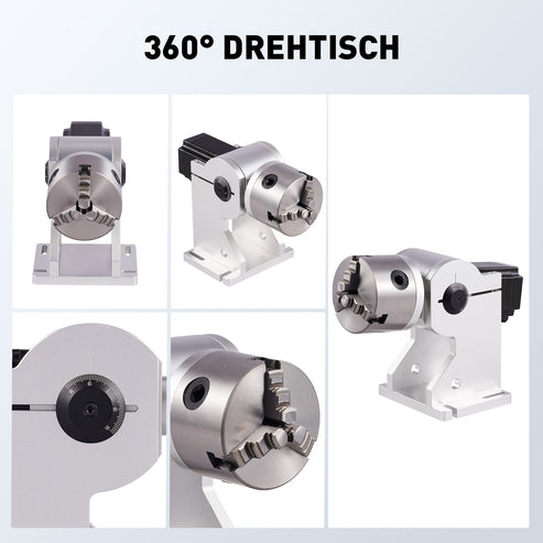 80mm Drehachse & Rotary Axis für MOPA und Faserlaser Graviermaschinen | LRA-602D Drehachse OMTech Laser   