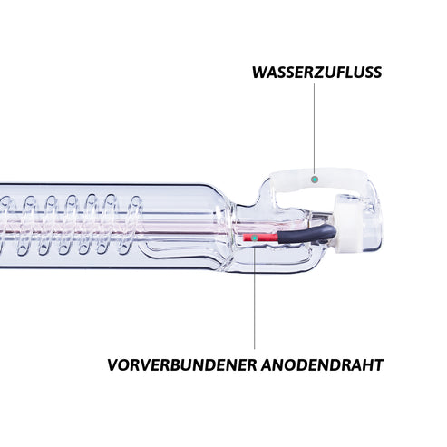 50W CO2 Laserröhre & Laser Tube für Laser Graviermaschinen und Lasercutter | 0350 Laserröhre OMTech Laser   