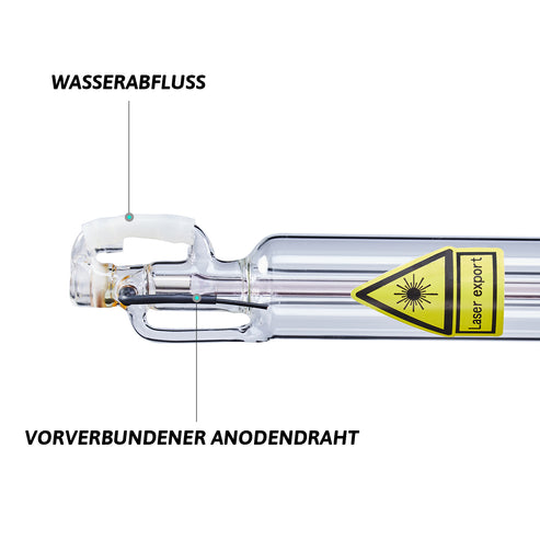 50W CO2 Laserröhre & Laser Tube für Laser Graviermaschinen und Lasercutter | 0350 Laserröhre OMTech Laser   